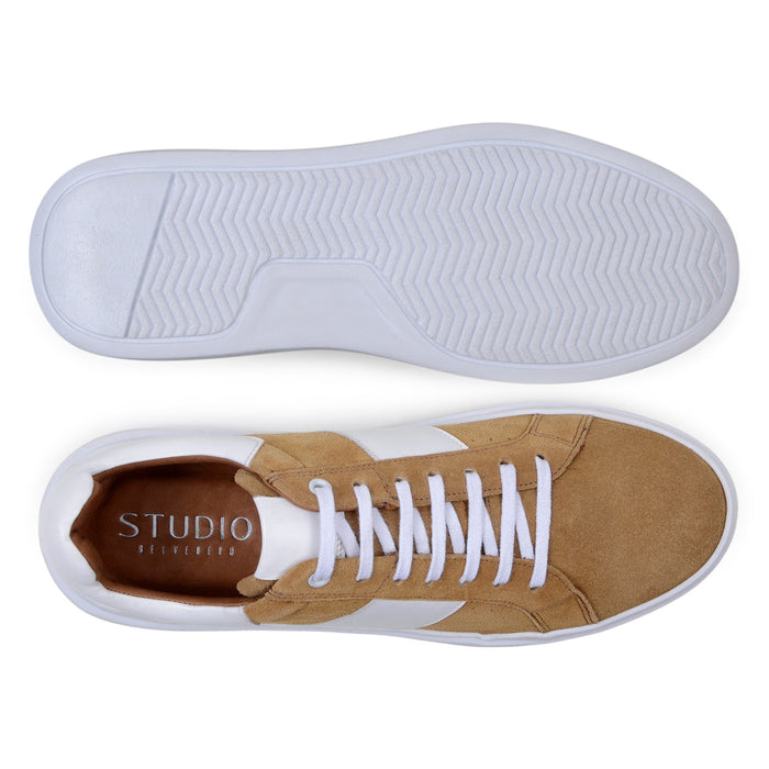 Belvedere Olivier Tan/White Leather Spectator Shoe