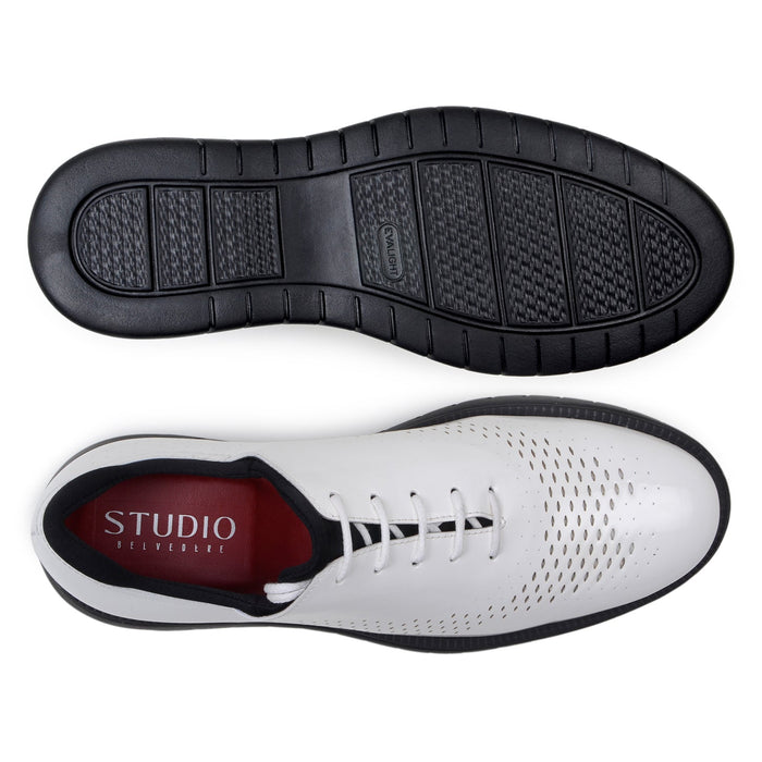 Belvedere MAXIM - White Ostrich Leather Luxury Shoe