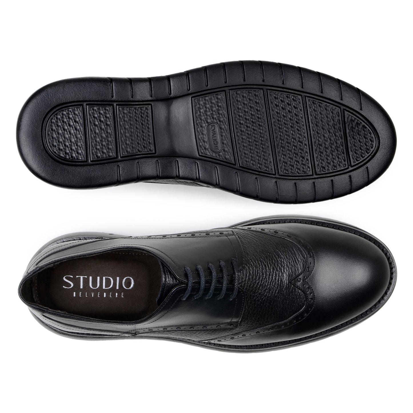 Belvedere Enzo Black Leather Oxford
