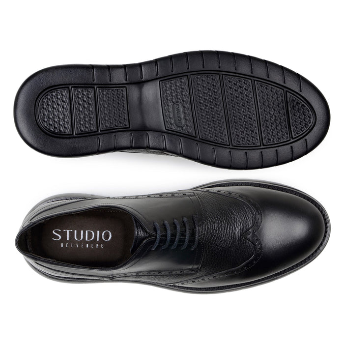 Belvedere Enzo Black Leather Oxford