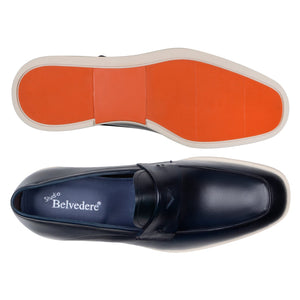 Belvedere Maurizio Navy Alligator Leather Dress Shoe