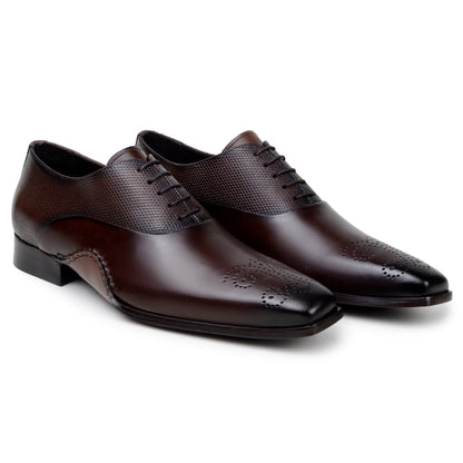 Belvedere Saggio Ant. Tabacco Alligator Dress Shoe