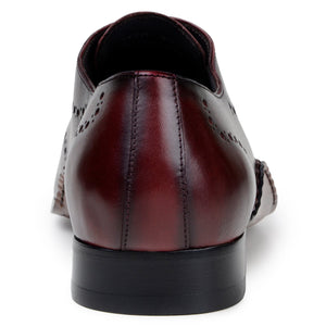 Belvedere Otto - Antique Burgundy Alligator Dress Shoe