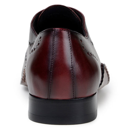 Belvedere Otto - Antique Burgundy Alligator Dress Shoe