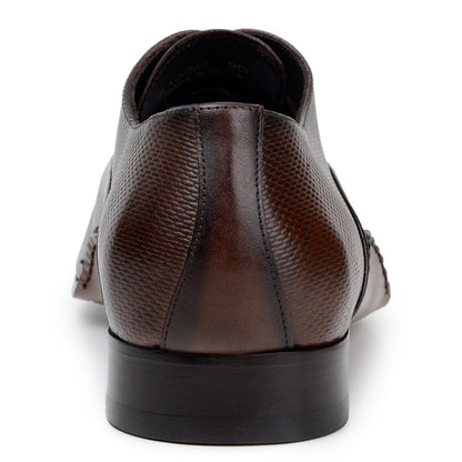 Belvedere Saggio Ant. Tabacco Alligator Dress Shoe