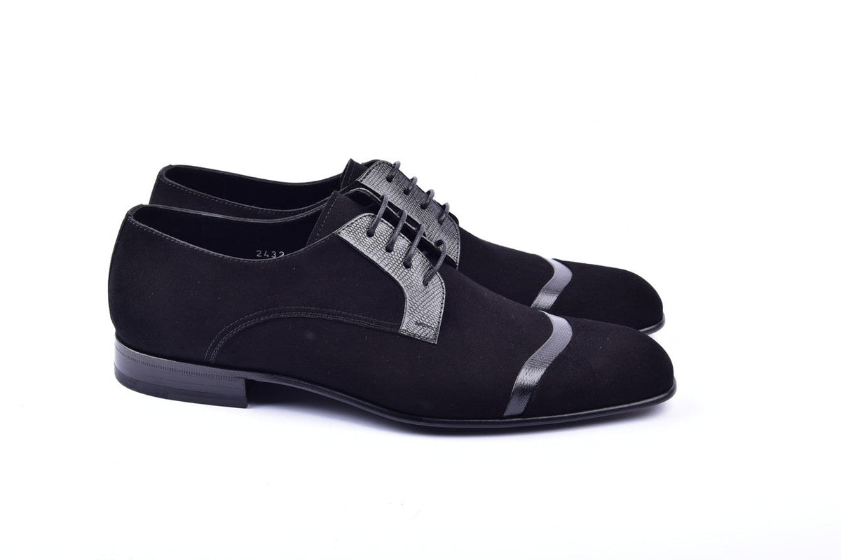 Corrente 2432 Suede Lace-Up - Black - Image 2