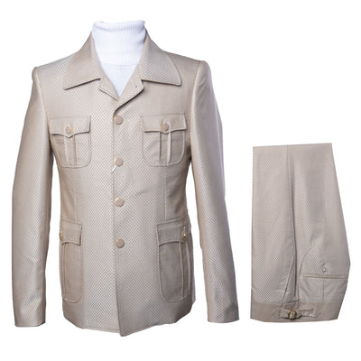 Rossi Man DUKE RM1766 Slim Fit 3-Piece Suit for Men – Modern Cream Off-White Formalwear 1   - from alligatorwarehouse.com