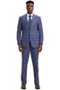 Men's Stacy Adams Two Button Vested Glen Plaid Check Suit in Light Purple Lavender 2 SM166H1-04-38R  - from alligatorwarehouse.com