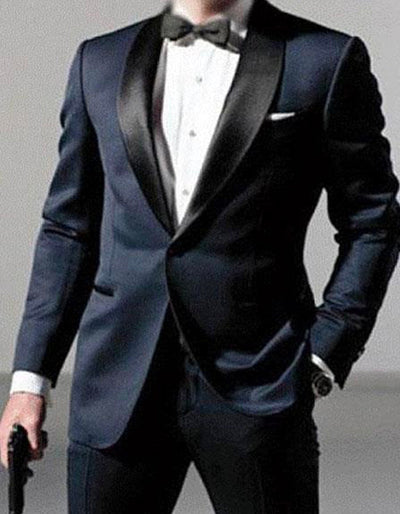 Mens Daniel Craig | James Bond | Navy Blue Tuxedo Costume 1 Euro-T  - from alligatorwarehouse.com