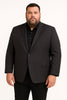Pinstripe Blazer in Black Pinstripe Almost Dark Charcoal Grey Pinstripe Sport Coat - 1920s Pattern Sport Coat 4   - from alligatorwarehouse.com