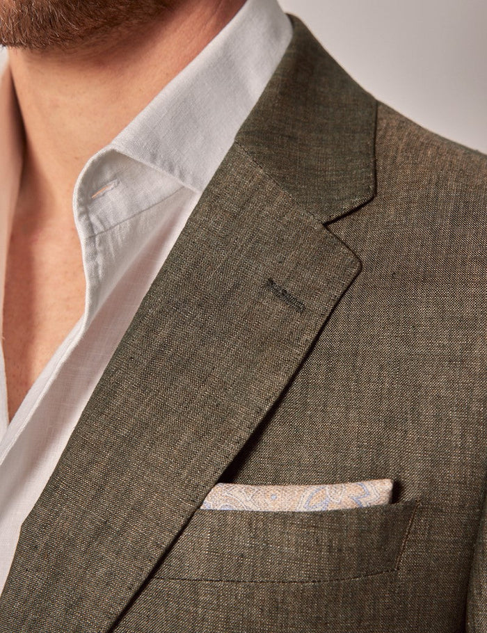 Mens Suit For Beach Wedding - Summer  Suit in Dark Green