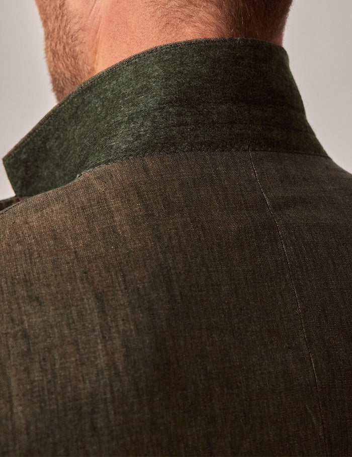 Mens Suit For Beach Wedding - Summer  Suit in Dark Green