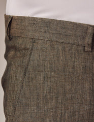 Mens Linen Suit For Beach Wedding - Summer  Suit in Dark Green Tailored Fit