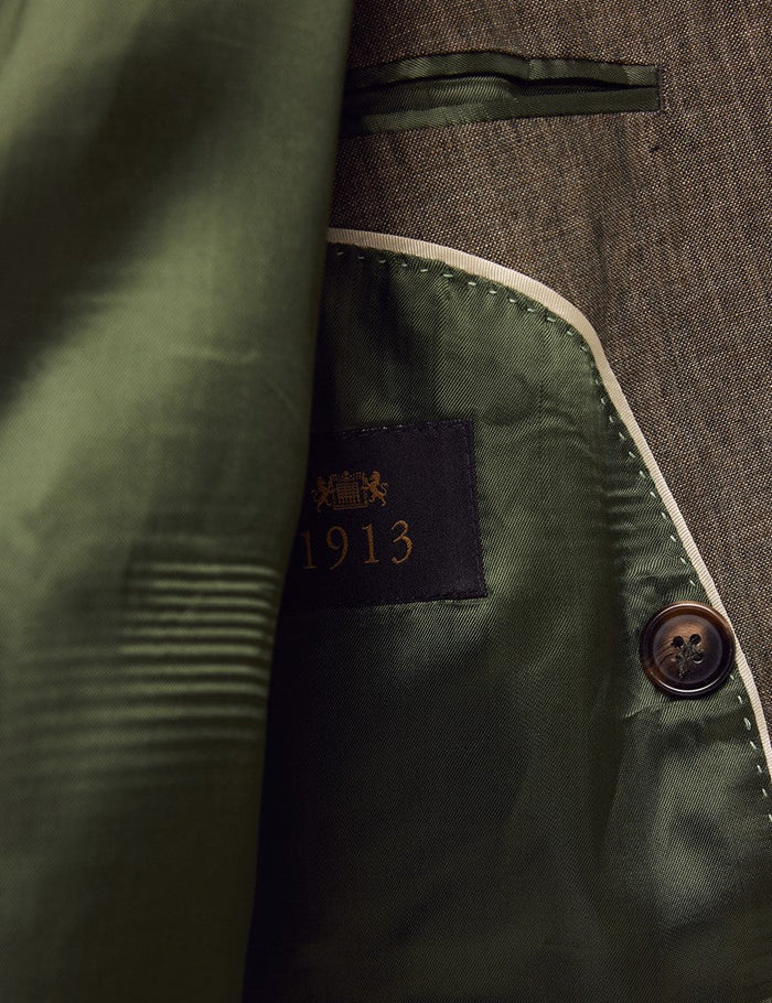 Mens Suit For Beach Wedding - Summer  Suit in Dark Green Tailored Fit