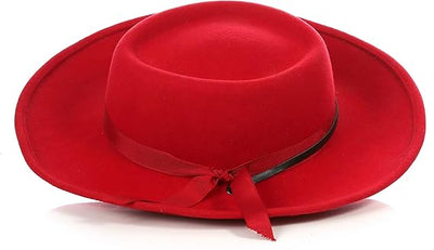 Men's Wool Wide Brim Fedora Hat with Grosgrain Ribbon 1   - from alligatorwarehouse.com