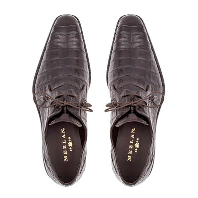 Mezlan Men's Crocodile Lace Up Anderson 23   - from alligatorwarehouse.com