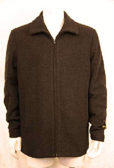 Zipper Collar Jacket Dark Charcoal Masculine color Overcoat 1   - from alligatorwarehouse.com