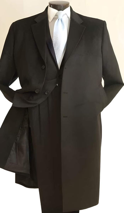 3/4 Length Dark Charcoal Masculine color Overcoat men's Car Coat - Mid length Coat 1   - from alligatorwarehouse.com