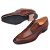 Mezlan Coventry Dark Cognac Calfskin Leather Men’s Classic Apron Oxford 3   - from alligatorwarehouse.com