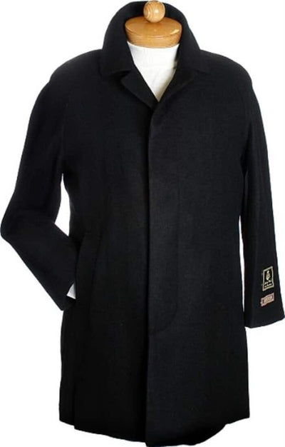 Dark color black 3 Quarter Wool fabric Jacket - men's Overcoat 1   - from alligatorwarehouse.com