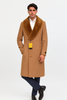 Mens Full Length And Cashmere Overcoat - Winter Topcoats - Light Brown Coat - Dark Camel - Vecuna Color 3   - from alligatorwarehouse.com