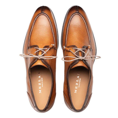 Fratello Split-Toe Deer Cognac Men’s Lace up By Mezlan Made In Spain Brand 3   - from alligatorwarehouse.com