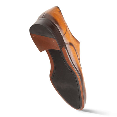 Fratello Split-Toe Deer Cognac Men’s Lace up By Mezlan Made In Spain Brand 5   - from alligatorwarehouse.com