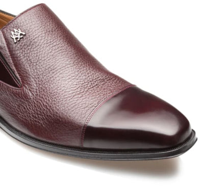Milani Calfskin/deerskin Burgundy By Mezlan Made In Spain Brand 4   - from alligatorwarehouse.com
