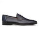 Men's Deerskin Blue Penny Loafer By Mezlan Made In Spain Brand