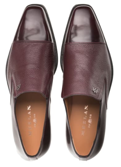 Milani Calfskin/deerskin Burgundy By Mezlan Made In Spain Brand 3   - from alligatorwarehouse.com