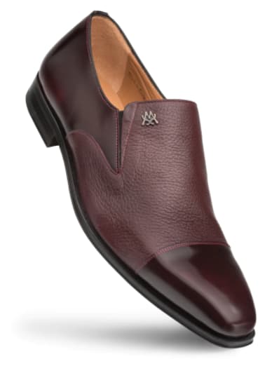 Milani Calfskin/deerskin Burgundy By Mezlan Made In Spain Brand 1   - from alligatorwarehouse.com