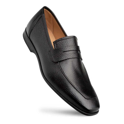 Men's Deerskin Black Penny Loafer By Mezlan Made In Spain Brand 1   - from alligatorwarehouse.com