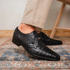 Marco Di Milano Lacio Men's Shoes Black Genuine Caiman Crocodile Dress Derby Oxfords 4 LACIO_CAIMAN FUSCUS_BLACK_6  - from alligatorwarehouse.com