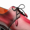 Principe Burgundy/Rust Patina Leather Men’s Derby Shoes By Mezlan Made In Spain Brand 4   - from alligatorwarehouse.com