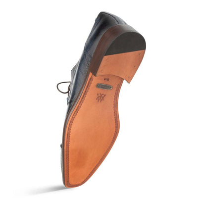 Lizard Skin Tassel Derby in Blue for men By Mezlan Made In Spain Brand 4   - from alligatorwarehouse.com