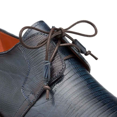 Lizard Skin Tassel Derby in Blue for men By Mezlan Made In Spain Brand 5   - from alligatorwarehouse.com