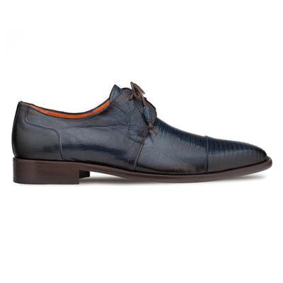 Lizard Skin Tassel Derby in Blue for men By Mezlan Made In Spain Brand 2   - from alligatorwarehouse.com