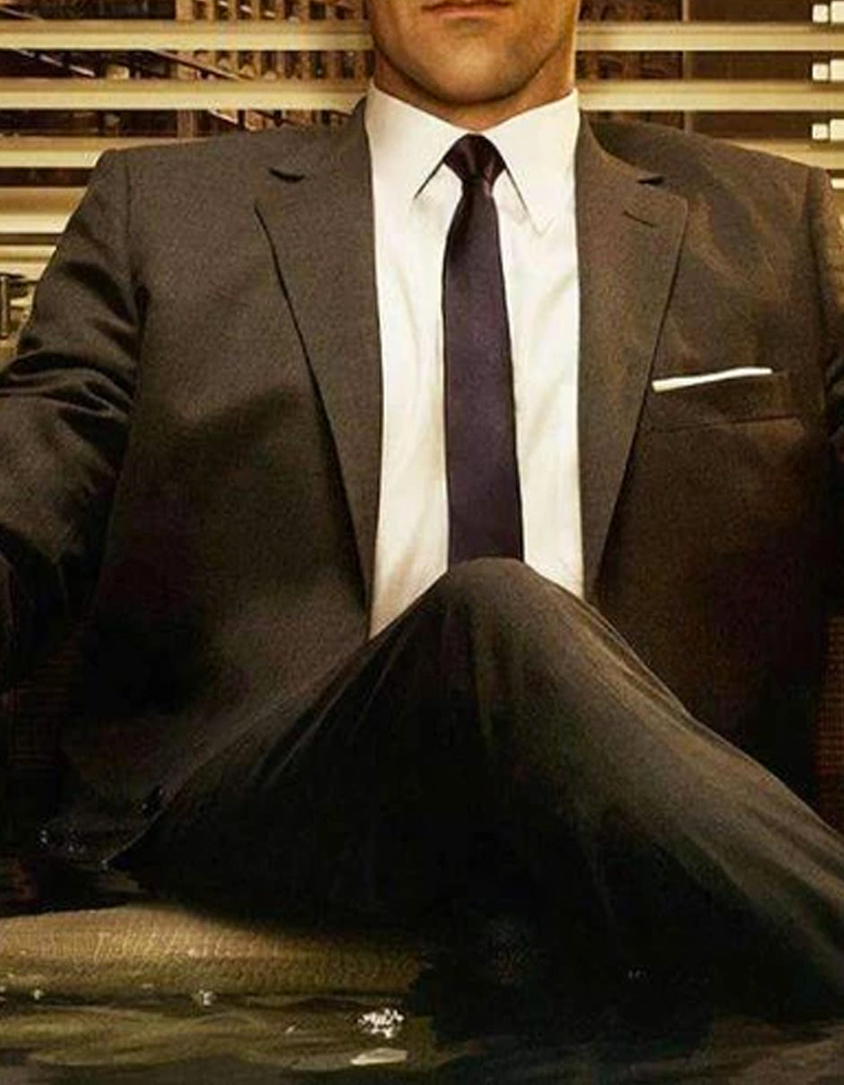 Mens Don Draper Solid Charcoal Grey Suit 1 GQ-5171  - from alligatorwarehouse.com