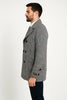 Mens Double-Breasted Houndstooth Plaid Overcoat in Black, White, and Red 2   - from alligatorwarehouse.com