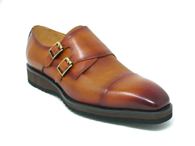 Double Monk Strap Burnished Loafer 2 KS515-04BLACK75  - from alligatorwarehouse.com