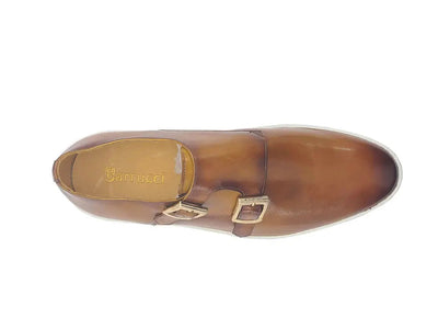 Double Monk Strap Leather Sneaker 5 KS529-03BLACK75  - from alligatorwarehouse.com