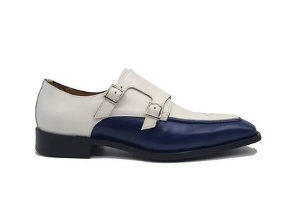 Double Monk Strap Two Tone 3 KS509-45TBLUEWHITE75  - from alligatorwarehouse.com