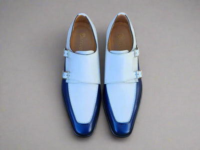 Double Monk Strap Two Tone 2 KS509-45TBLUEWHITE75  - from alligatorwarehouse.com