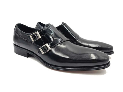 Double Monk Straps Loafer 10 KS099-3003BBLACK85  - from alligatorwarehouse.com