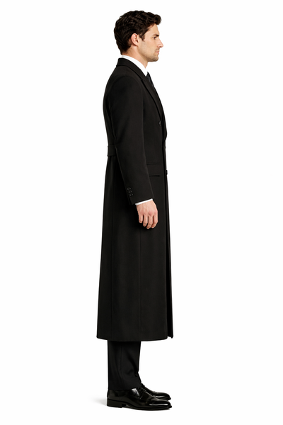 Authentic Fully Lined Double Breasted men's Wool Blend Dress Coat