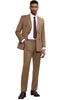 Men's Stacy Adams Double Breasted Pinstripe Suit in Camel 3 SM181H1-05-38R  - from alligatorwarehouse.com
