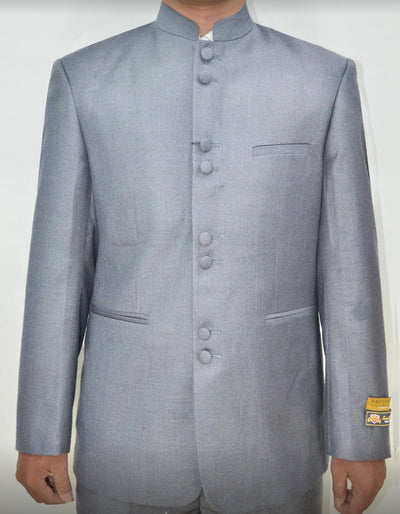 Mens Dr. Evil Austin Powers Grey Mandarin Suit 1 16-7058  - from alligatorwarehouse.com