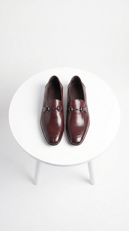 Lombardy Men’s Calf Leather Bit Loafers – Luxury Slip-On Dress Shoes