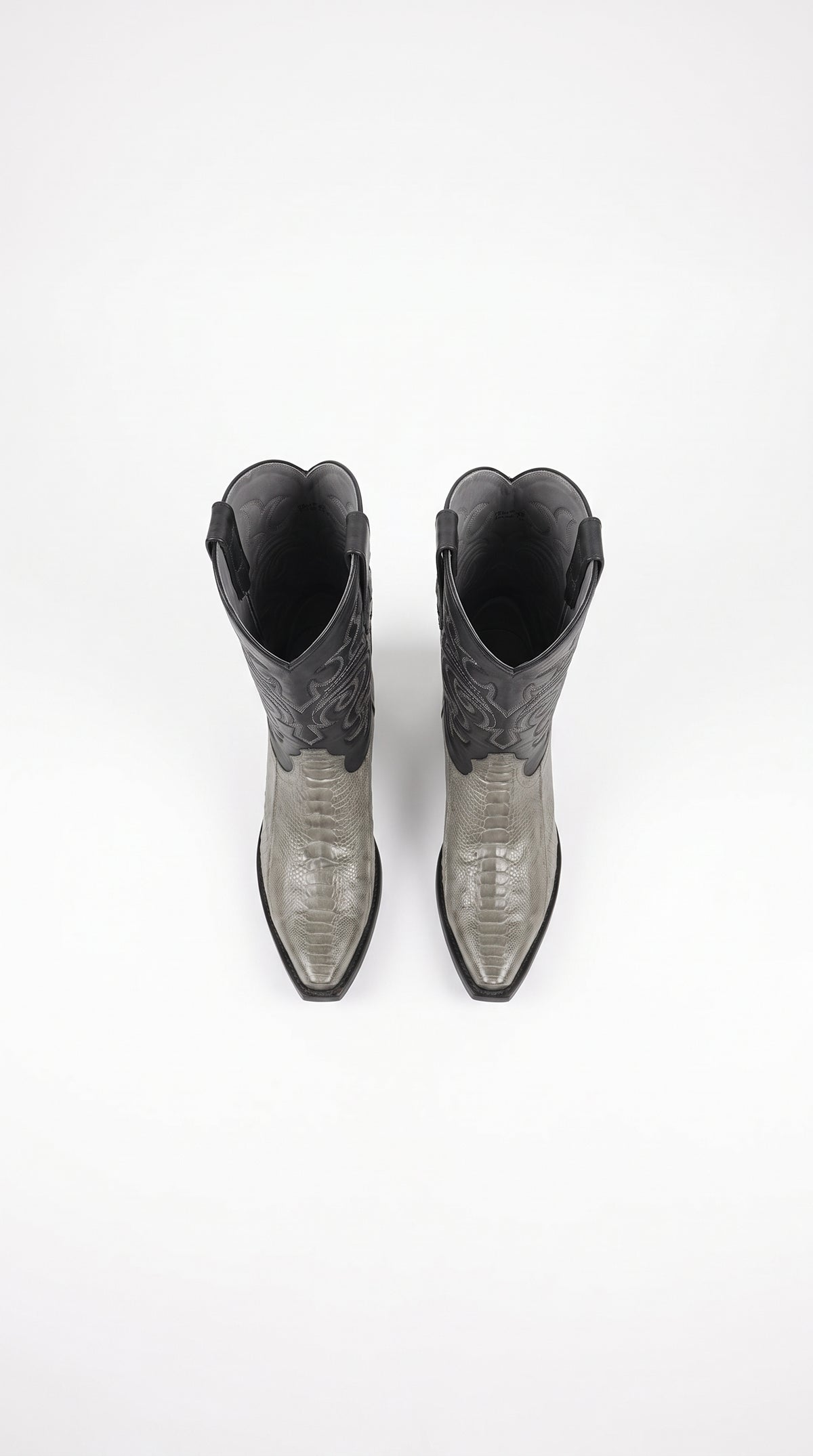 Los Altos Men’s Grey Ostrich Leg Cowboy Boots, Low Priced Exotic Western Dress Boots
