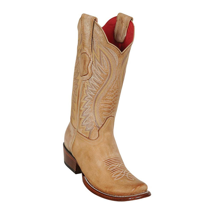 LOS ALTOS Tan Honey Color Vintage Dubai Toe Women's Western Boots